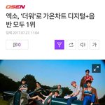 [백현] 엑소, '더워'로 가온차트 디지털+음반 모두 1위