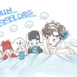 [시우민] 시우민 <b>부스러기</b>들과 다정하게 가족사진