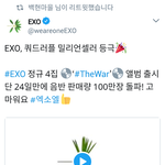 [백현] EXO, 쿼드러플 밀리언<b>셀러</b> 등극