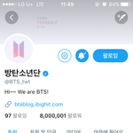 [방탄소년단] @@@경축 800만팔로워@@