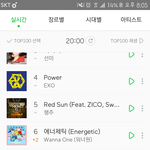 [EXO] 스밍을 돌리는거 같긴한데 차트가