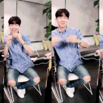 [백현] 170912 EXO <b>이즈</b>보 라이브 움짤 'ㅅ' 백현