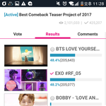 [EXO] 급해 30분남앗어 600표 차이남