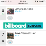 [방탄소년단] 빌보드홈페이지에도 차트떳다