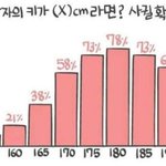 [댓글부탁해] 남녀 키에 따른 연애 <b>확률</b>