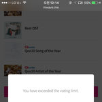 [방탄소년단] 왜 투표<b>한도</b> 초과라 나오지?