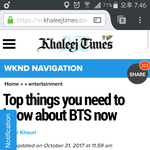 [방탄소년단] 좋은소식 하나더 - UAE <b>No</b>.1일간지 khaleej...