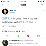 [방탄소년단] 옴마야 <b>제드</b>님 울애들 멘션 ㄷ ㄷ ㄷ