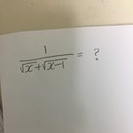 [댓글부탁해] <b>루트</b> 유리화 한문제만 풀어줘ㅍ퓨ㅠ