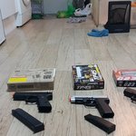 오늘 <b>사격</b>연습한  총