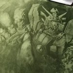 <b>카펫</b> 위에 그림 그리는 아티스트
