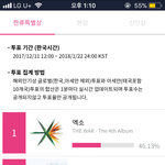 [EXO] 0.03으로 이기고 있고 누적순위는 <b>동점</b>이야