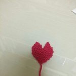 +나 뜨개질로 하트만듬