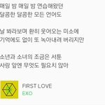 [EXO] First <b>love</b>가사 새삼 조카예쁘다
