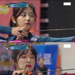 [댓글부탁해] 아육대 양궁 <b>쯔위</b>와 아이린.JPG