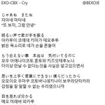 [EXO] <b>크라이</b> 번역한거 지금봤는데 전나슬프네