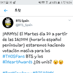 [방탄소년단] +툽시간 수정) 스.페인 어워즈 투표있어