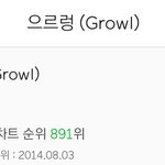 [EXO] 와 어제 으르렁 순위봐