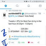 [방탄소년단] 추이 <b>역전</b> 다들 ㄱㄱ 빨리!!!