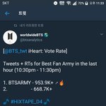 [방탄소년단] <b>하트</b> 추이