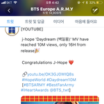 [방탄소년단] Daydream 너튭 16시간만에 200만 좋아요/...