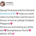 [시우민] 필리핀 시우민 남팬이 올린 시우민 <b>생파</b>사진