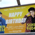 [EXO] <b>페루</b>에 민석이랑 세훈이 생일광고  걸린거