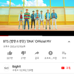 우와 방탄소년단 <b>DNA</b> 조회수