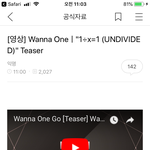 [워너원] Wanna <b>One</b>ㅣ"1÷x=1 (UNDIVIDED)"...