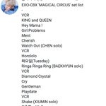 [EXO] 첸백시 콘서트 <b>셋리스트</b>