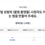 [꼭댓글부탁] 몰카 보는놈들도 처벌하자는 청원 생겼어요.