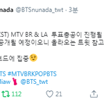 [방탄소년단] 오늘 <b>오후</b> 1시 M티비 투표 총공