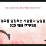 평화의 바람 황사도 막지못해..