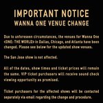 워너원 해외투어 규모<b>축소</b> 공지.