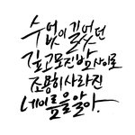 [조언부탁해] <b>캘리</b>그라피썼다