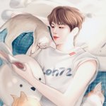[강다니엘] 강다니엘×루피오 <b>팬아트</b> 몽글몽글해ㅠㅠ