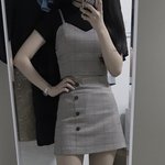 [드루와] 체크 <b>투피스</b> 팔면 살 사람있어 ??