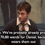 해리포터가 망가<b>트린</b> 지팡이 갯수