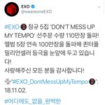 ++)) 엑소 <b>선주문량</b> 110만장 돌파