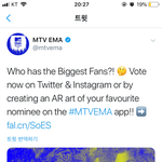 [방탄소년단] MTV <b>EMA</b> 해시튭