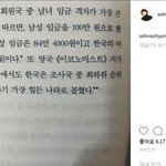 페미 손<b>수현</b>이 팩트라고 올린 인스타 글(남녀 임금격차문제)