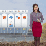 [모두드루와] 끝난줄 알았던 기상 캐스터.<b>gif</b>