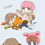 횽아가 <b>바닥</b>에 낙쪄해쪄