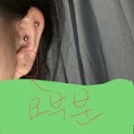 [드루와] 귀걸이 살에 붙음