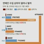 배우&amp;모델&amp;가수 <b>수입</b> 비교