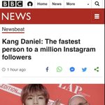 [강다니엘] <b>bbc</b>에도 강다니엘 인별 최단기간백만팔로워 기사올라옴
