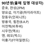 [드루와] 올해와 내년 군<b>입대</b> 해야 되는 남자 아이돌들
