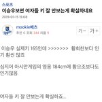 남초에 올라온 요즘 여자들 <b>남자키</b> 안보는 증거