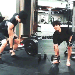 [EXO] 큰 멍뭉이와 작은 먹뭉이의 비교되는 <b>아령</b> 들기