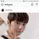 황민현 브이라이브 예고장 + 매크론